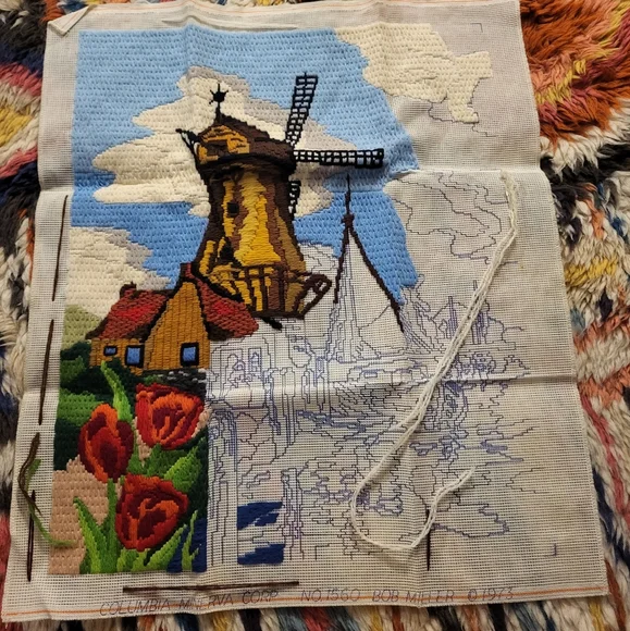 Vintage, Columbia-Minerva Designer Needlepoint - Picture 3 of 4